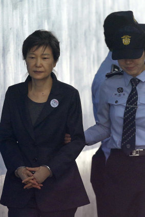 Former South Korean president Park Geun-hye in 2017.