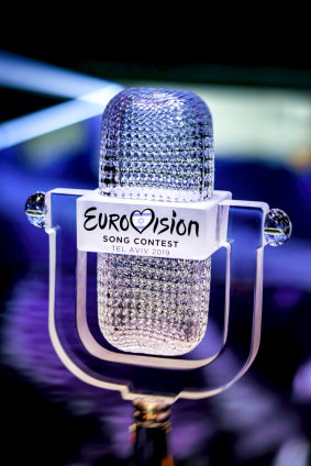 The 2019 Eurovision trophy.