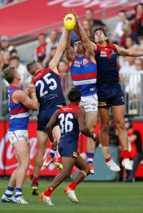 Easton Wood flies during the grand final, what would prove to be his final game.