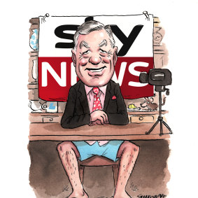 Sky's Andrew Bolt is free to work from home.