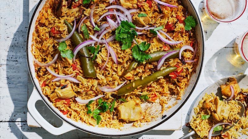 Ditch the Tuesday Takeaway: Adam Liaw’s One-Pan Chicken Pilaf Is Midweek Gold