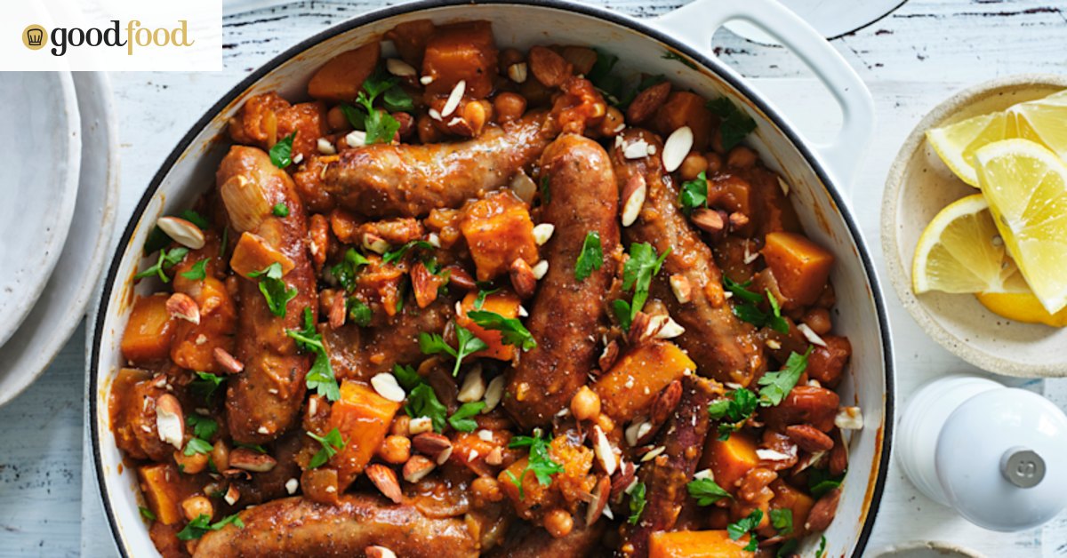 Adam Liaw’s lamb sausage tagine