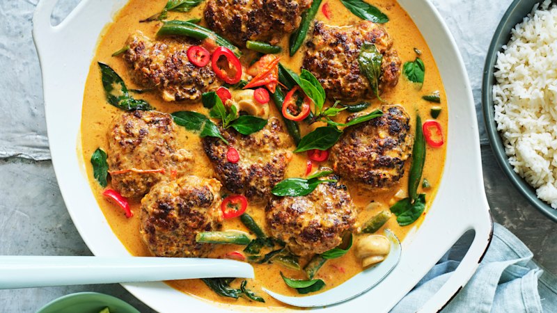 Adam Liaw’s red curry rissoles