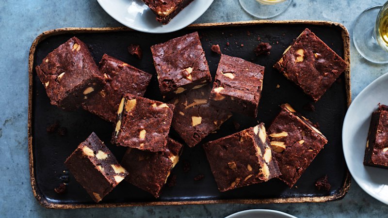 Adam Liaw shares a Caramilk brownie recipe featuring caramelised white chocolate