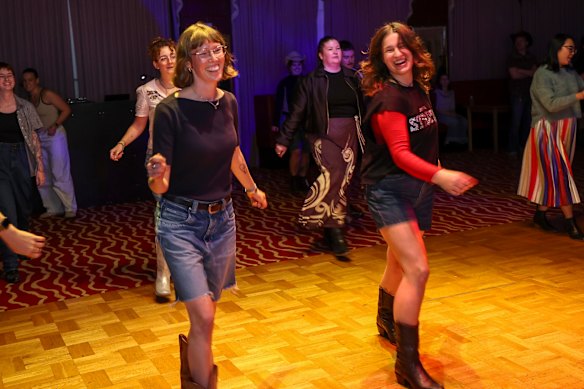 Marion McGettigan (left) and Annabel Hickmott (right) at Country Struts in Brunswick. 