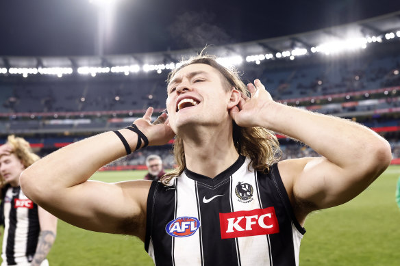 Magpie Darcy Moore after the team’s win over Melbourne in round 21.