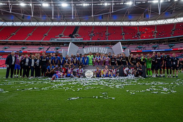See if you can detect James Holland in the midst of Crystal Palace's FA community shield celebrations.