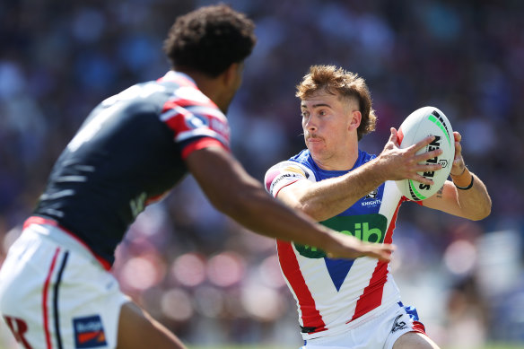 Fletcher Sharpe has impressed at five-eighth for Newcastle.