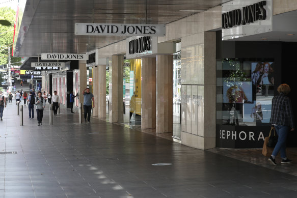 Pedestrians are slowly returning to the CBD.