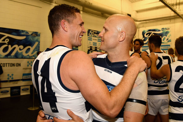 Two of the best: Joel Selwood and Gary Ablett.