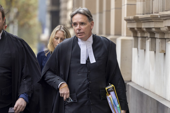 Defence barrister Dermot Dann, KC, outside the Supreme Court.