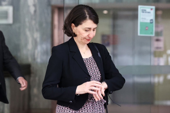 Former NSW premier Gladys Berejiklian outside the ICAC in November last year.