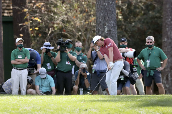 All eyes were on Cameron Smith at the 15th during his final round en route to a runner-up finish at Augusta in 2020.