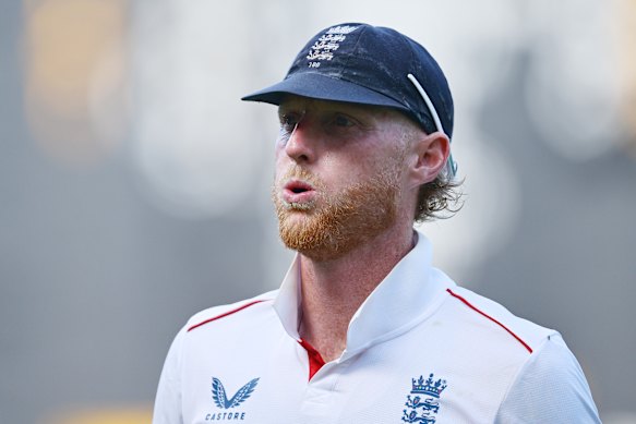 Ben Stokes in action on day three in Adelaide. 