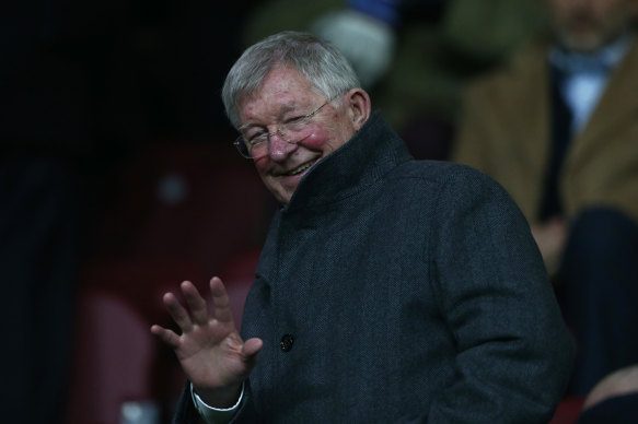 Former Manchester United manager Sir Alex Ferguson at a United match in 2019.