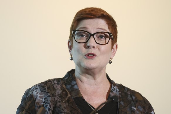 Foreign Minister Marise Payne says Australia won’t trade away its values.