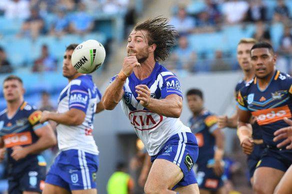 Hair we go ... Kieran Foran is back on deck for the Bulldogs after a hamstring and calf problem. 