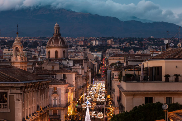 The ancient port city of Catania.