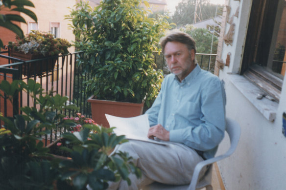 Desmond O’Grady at home in Rome.