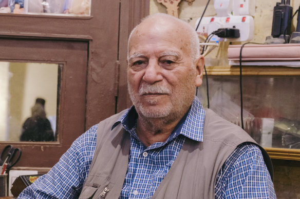 Mohammed al-Khashali, the proprietor of the Shahbandar cafe.