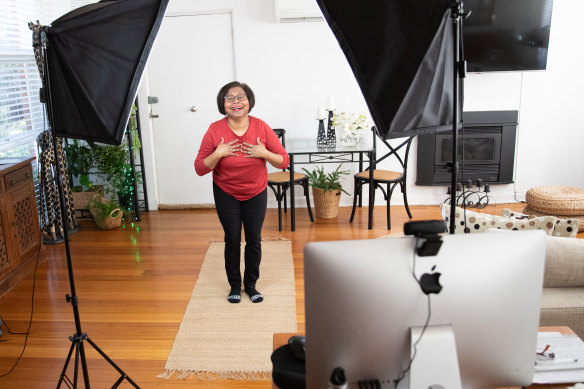 Mahes Karuppiah-Quillen studied laughter yoga in India in the 1990s before moving to Australia. 