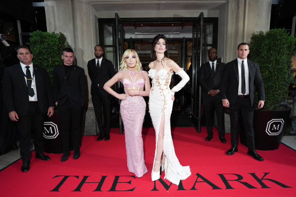 Donatella Versace and Anne Hathaway for the 2023 Met Gala in New York City. 