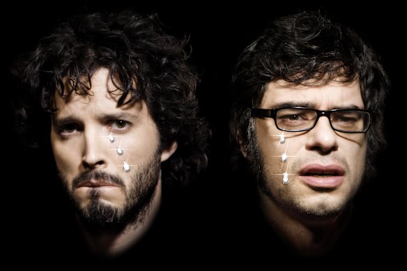 McKenzie with Jemaine Clement in the comedy musical duo, Flight of the Conchords.