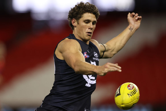 Charlie Curnow is having his first uninterrupted preseason since his knee issues began in 2019.