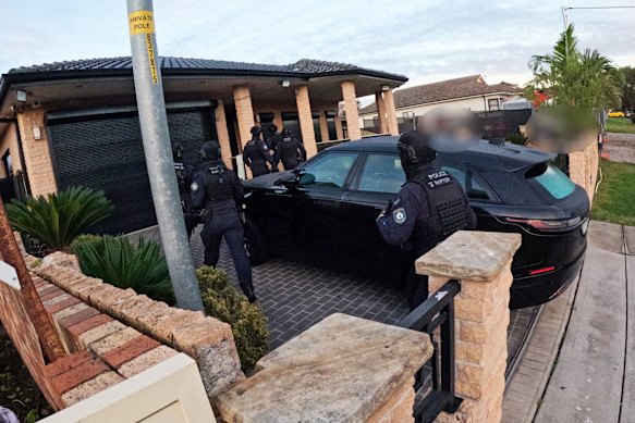 Officers from the Raptor Squad raided the Merrylands home.