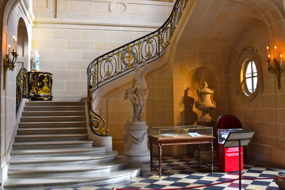 The staircase at Musee de Nissim Camondo, the former home of Moise de Camondo in Paris.