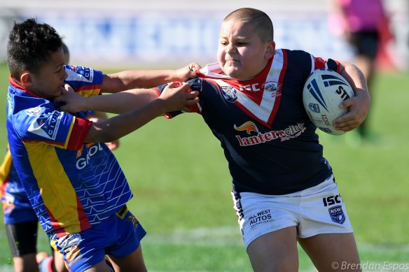 Young players in action in the Canterbury Junior League.