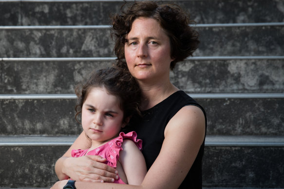 Chloe Groom and her daughter were among the passengers stuck on the tram.