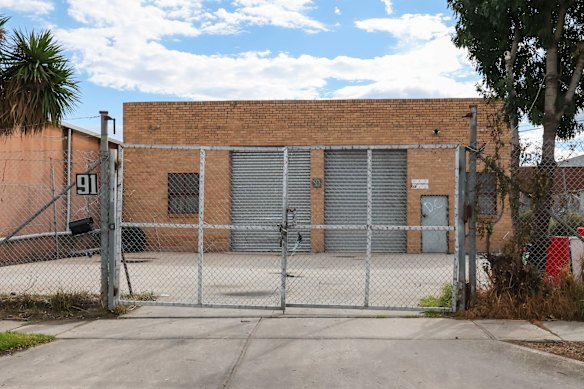 The suspected Bandidos motorcycle clubhouse in Sunshine North.