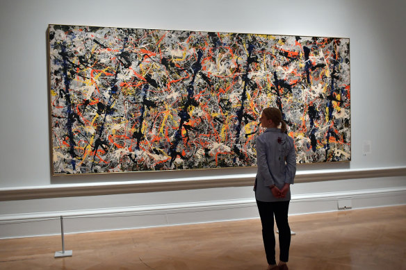 Blue poles, by Jackson Pollock.