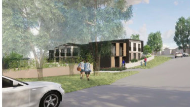 An artist's impression of a boarding house proposed for Allambie Heights.