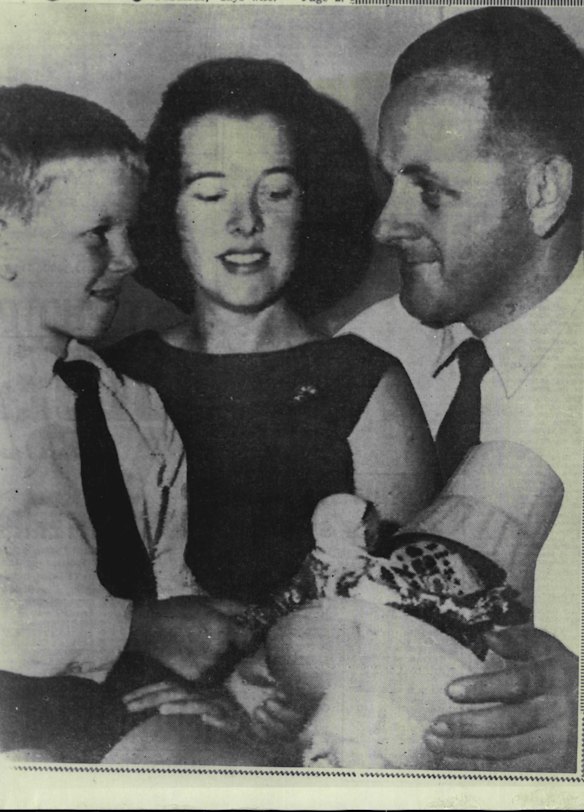 Melbourne-born Dr Philip Chapman is all smiles as he tells his family of his selection to train as a spaceman, 1967.