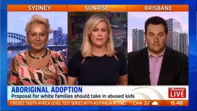 Sunrise's Sam Armytage (centre) presents an ill-advised segment with Prue MacSween and Ben Davis.