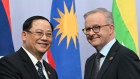 Laos Prime Minister Sonexay Siphandone and Australian Prime Minister Anthony Albanese  on Wednesday.