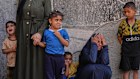 Relatives of Palestinians killed in Israeli strikes on the Gaza Strip mourn their deaths at the weekend. 