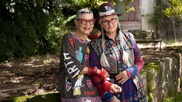 “Linda has always been really sure of herself professionally, which is a quality I admire,” says Jenny Kee (left) of Linda Jackson.