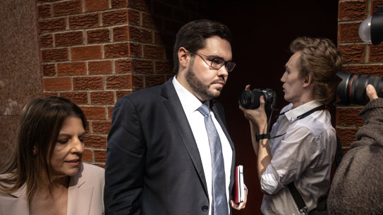 Bruce Lehrmann on April 15 after losing his Federal Court defamation suit.