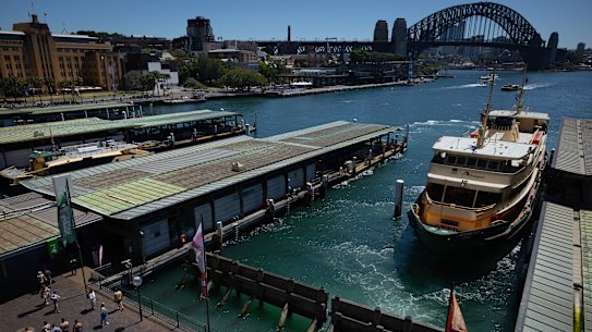 The Circular Quay ferry wharves were largely built in the 1940s.