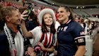 Ilona Maher (right) poses for a selfie after the US team’s defeat against England in the Women’s Rugby World Cup 2025 in Sunderland last week.