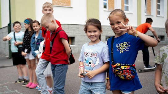 On sunny days, there’s some hopscotch or soccer outside. But everyone remains on alert.