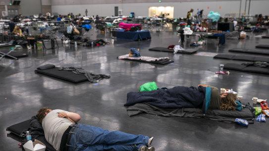 Portland residents fill a cooling centre during the historic 2021 heatwave.