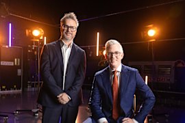 ABC News director Justin Stevens and journalist David Speers, who will host the new discussion show ABC National Forum.