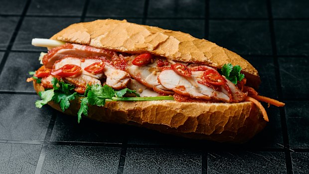 Bun Bun Bakery’s lemongrass chicken banh mi.