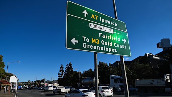 Brisbane Times - Generic - Traffic, cars on Ipswich road M7 in Brisbane.