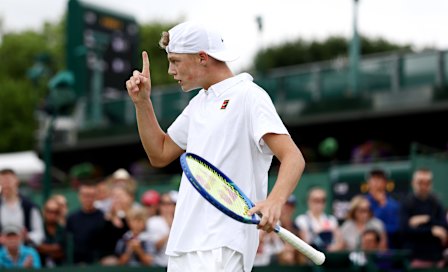 Cruz Hewitt dedicated his win on his Wimbledon debut to a close family friend who died in recent months.