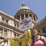 A rally for abortion rights at the state Capitol building in Austin, Texas.